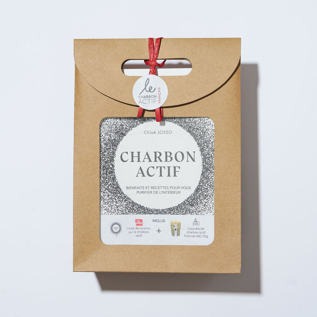 Coffret découverte charbon actif en poudre + livre de recettes Le Charbon Actif Français