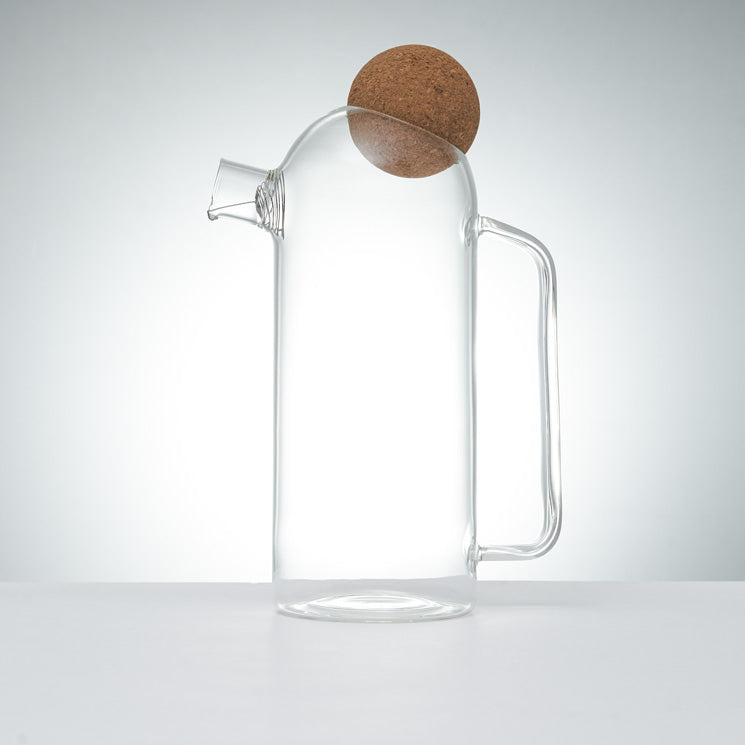 Duo Pureté : Carafe Borosilicate & 1 charbon Binchotan BIO Le Charbon Actif Français